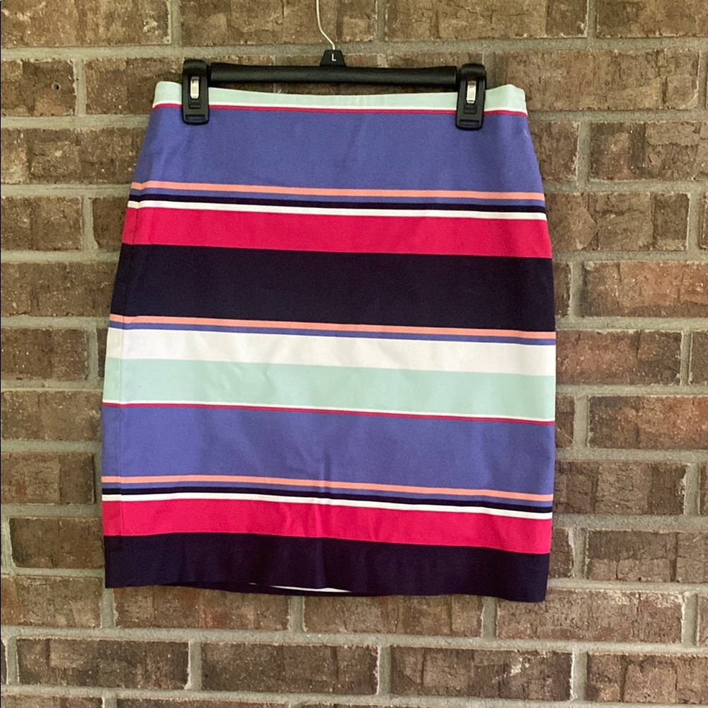 Talbots Colorful Striped Mini Skirt